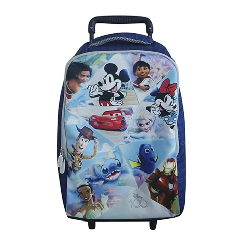 Mochila Infantil Disney 100 con Carro Neopreno Grande 37 x 29 cm U