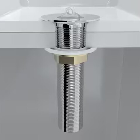 Válvula para lavatorio 7/8 larga bronce cromado Blukit Válvula Para Lavatorio 7/8 Larga Bronce Cromado Blukit