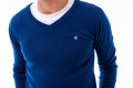 BUZO ESCOTE V LISO Azul