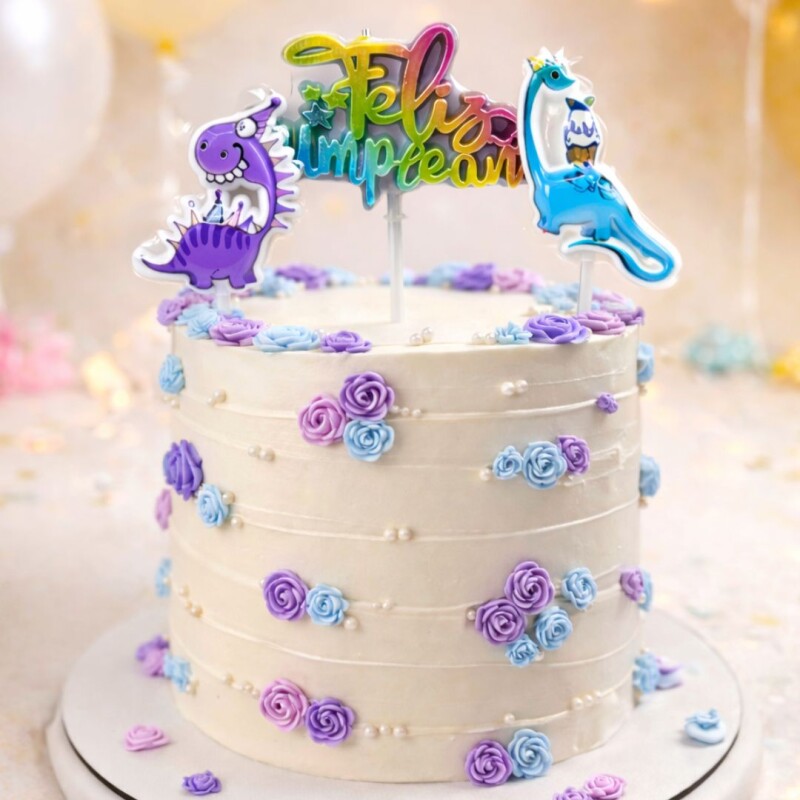 VELA DE DINOSAURIOS x3 PARTY CANDLES VELA DE DINOSAURIOS x3 PARTY CANDLES