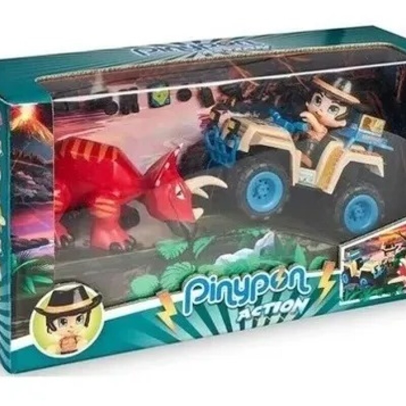 Muñeco Pinypon Action Cuatriciclo Con Dinosaurio Muñeco Pinypon Action Cuatriciclo Con Dinosaurio