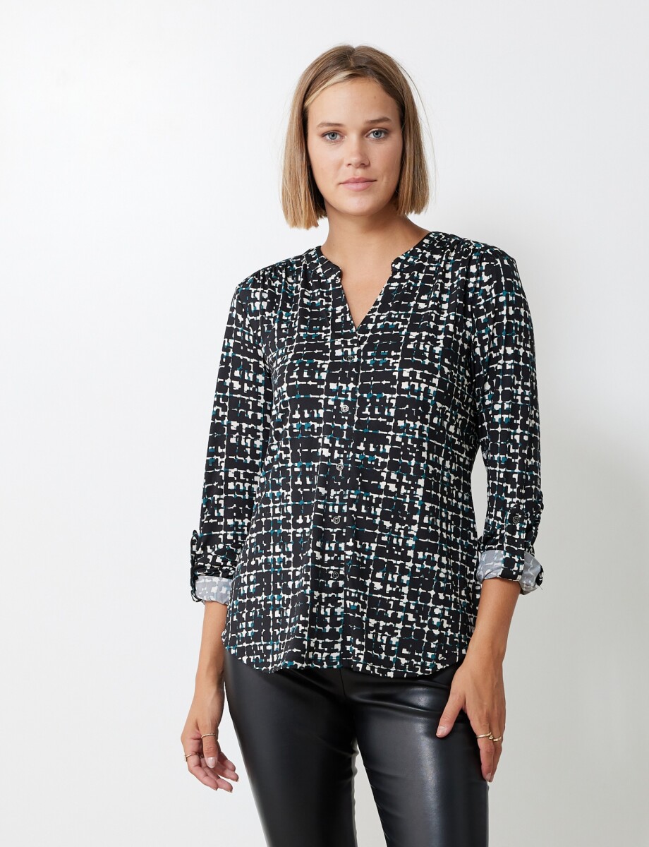 Blusa Cuadrille - Negro/multi 