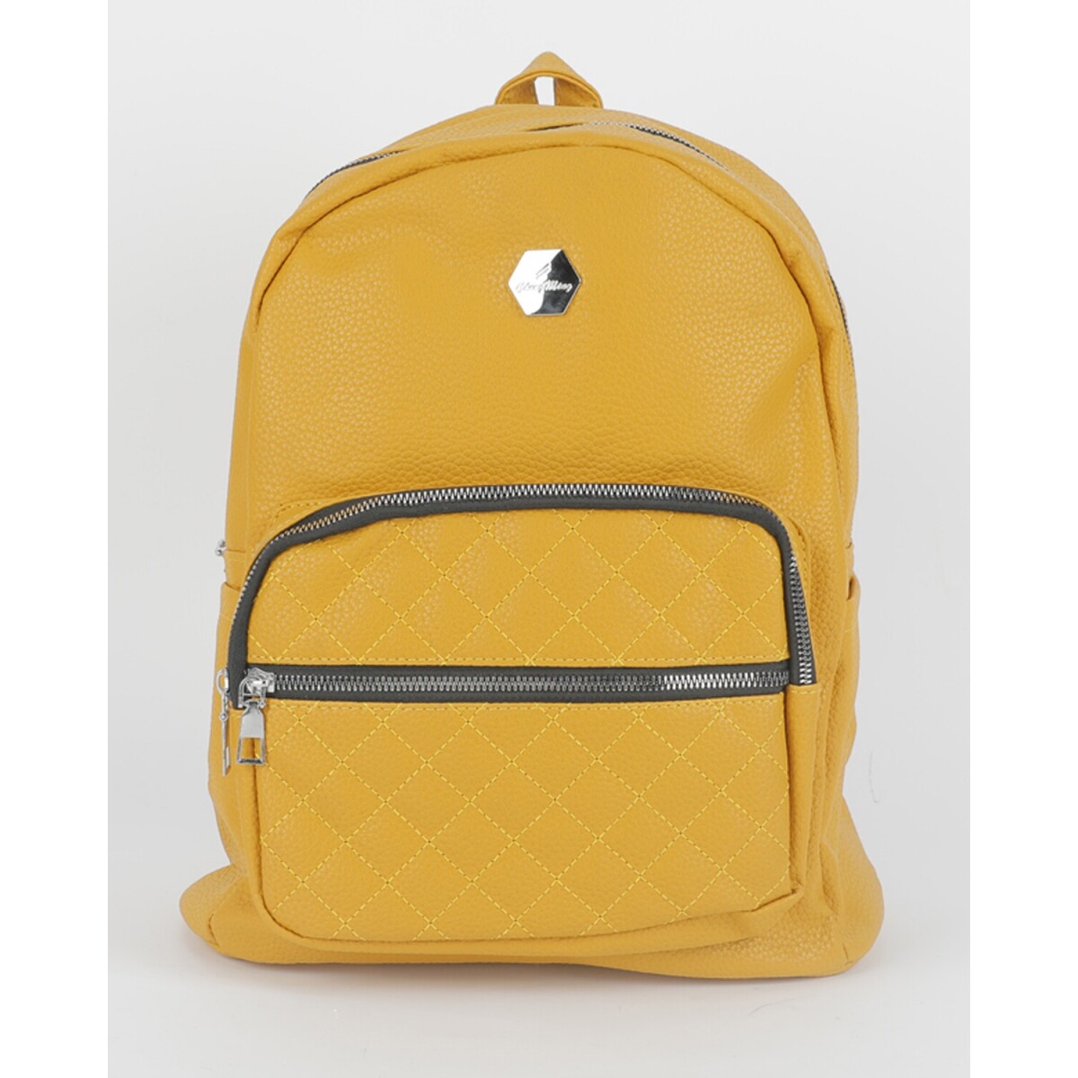 Mochila Canva clásica con bolsillo capitoneado - Amarillo 