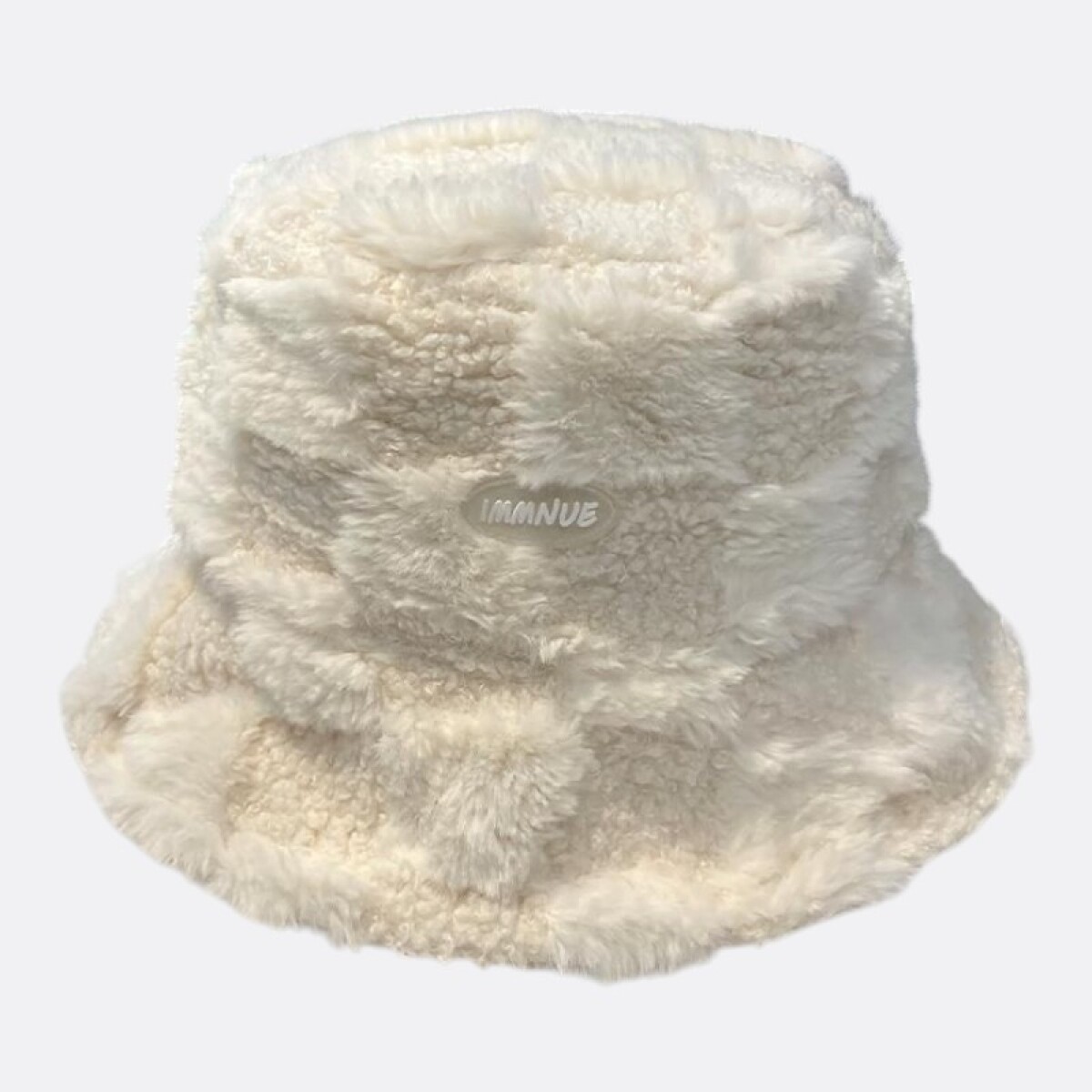 Gorro Bucket Split Cuadros - Blanco 
