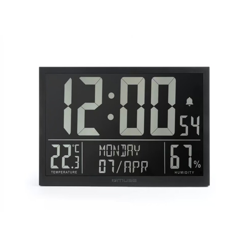 Reloj de pared Muse M-160WMC 42cm con pantalla LCD Reloj de pared Muse M-160WMC 42cm con pantalla LCD