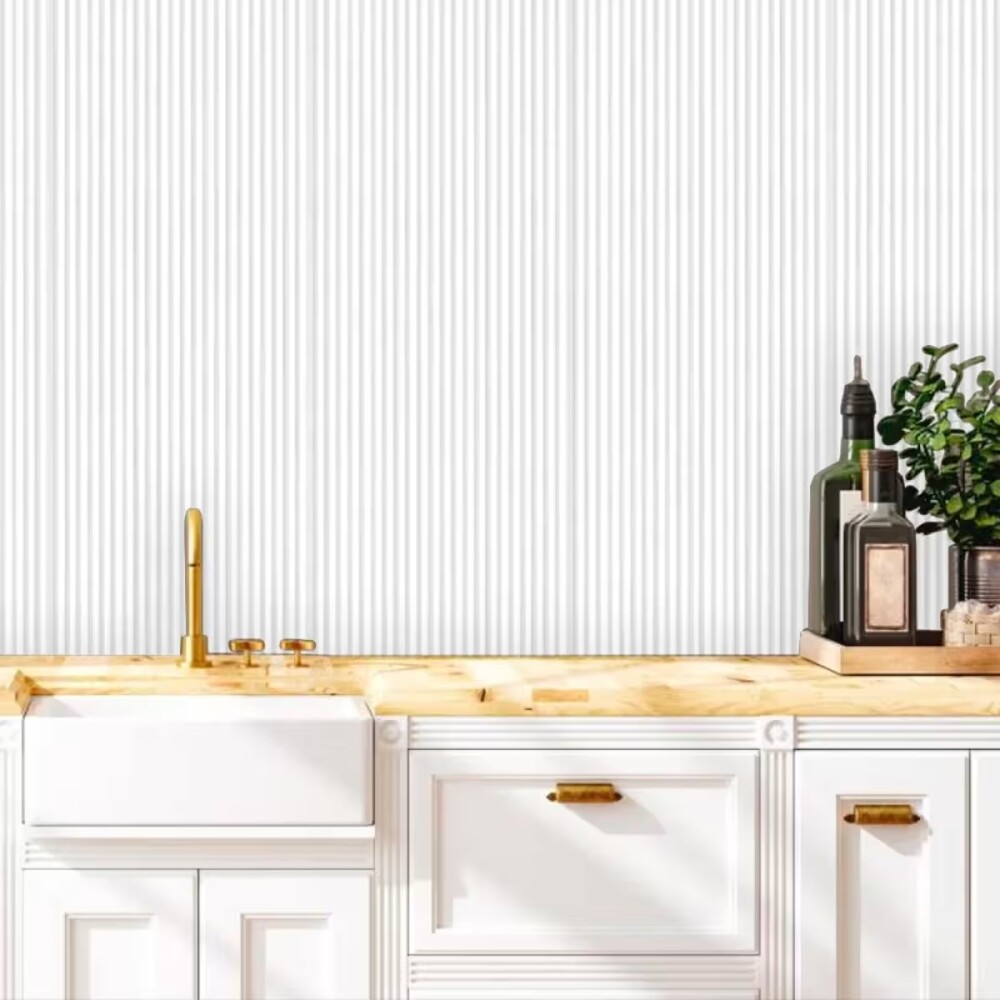 Semigres para pared Rigato Bianco 37x74 cm Satinado y Rectificado Semigres Para Pared Rigato Bianco 37x74 Cm Satinado Y Rectificado