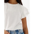 SS RUFFLE EMBRO BETTER GRPH TEE NEW OFF WHITE