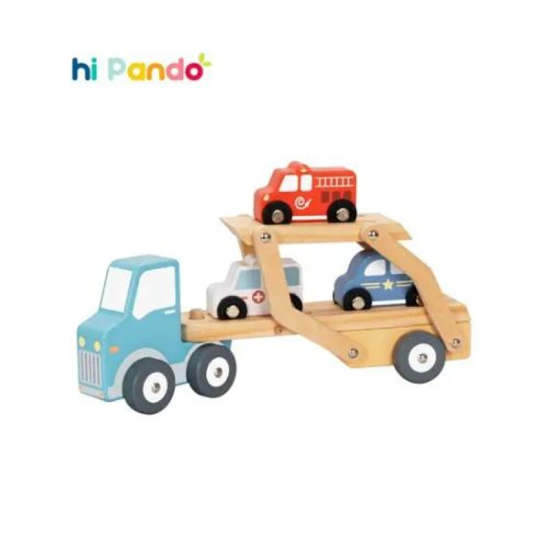 Camión con vehículos en madera - Hi Pando Camión Con Vehículos En Madera - Hi Pando