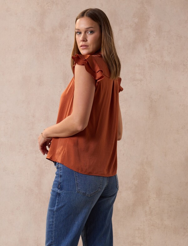 Camisa Saten TERRACOTA