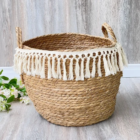 Canasto Cesto Yute Natural Lara Alto 30cm x Ø 36cm Canasto Cesto Yute Natural Lara Alto 30cm x Ø 36cm
