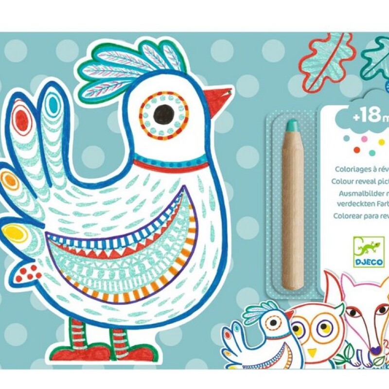 Láminas para colorear con lápiz mágico Gallo