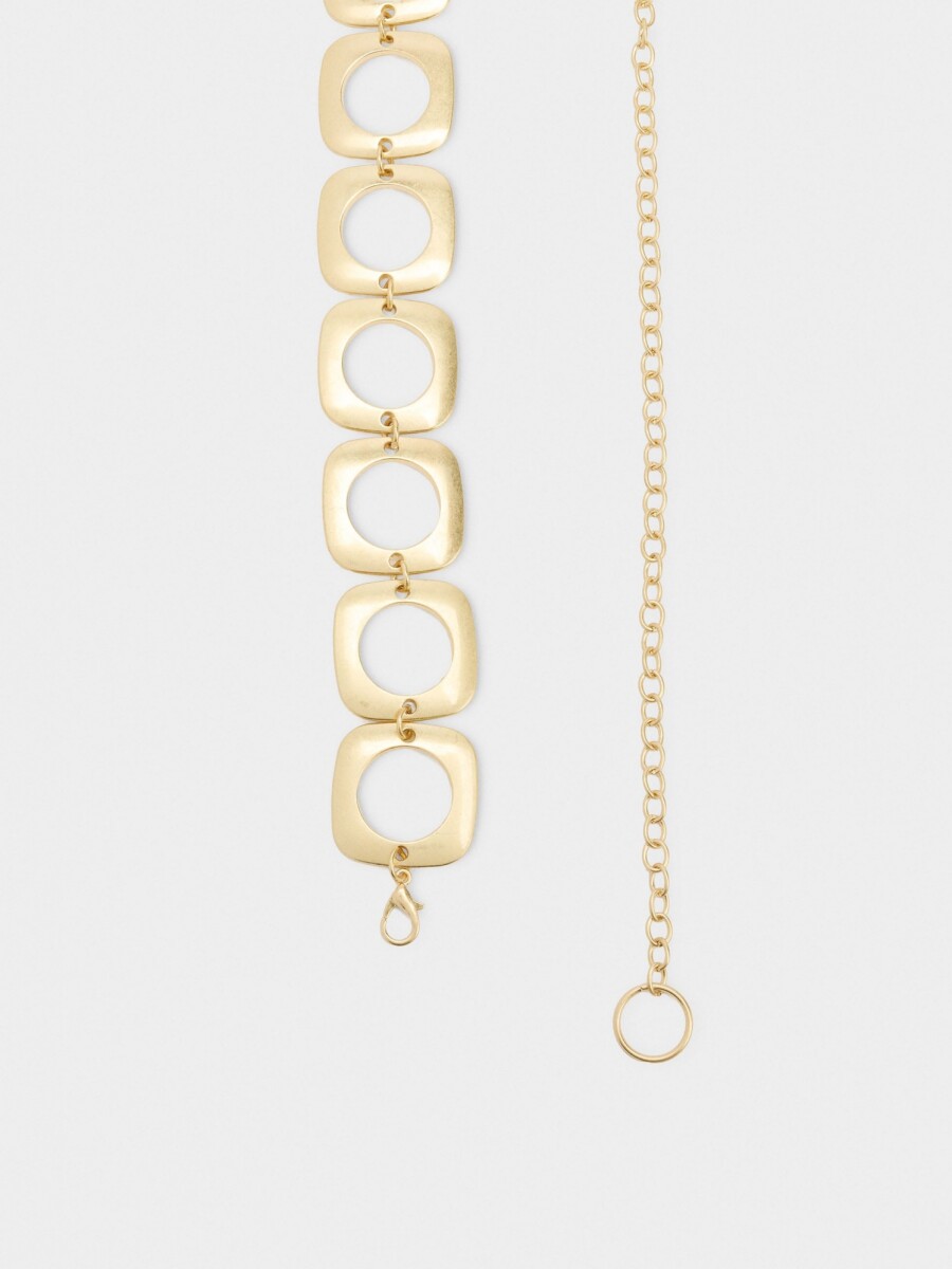 Cinto Metálico De Aros dorado
