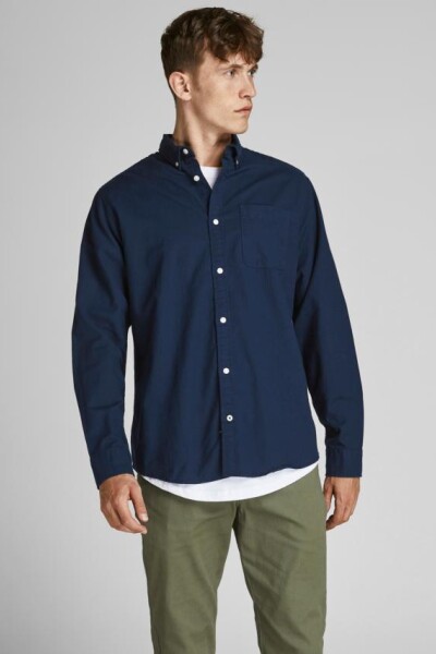 Camisa Oxford Clásica Slim Fit Navy Blazer