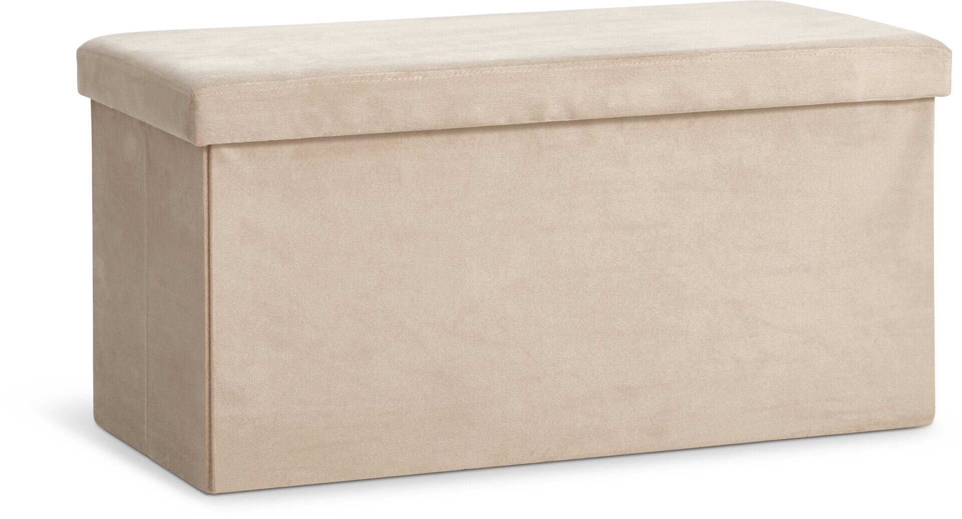 Puf AUNING 76x38 con almac terciopelo arena osc 