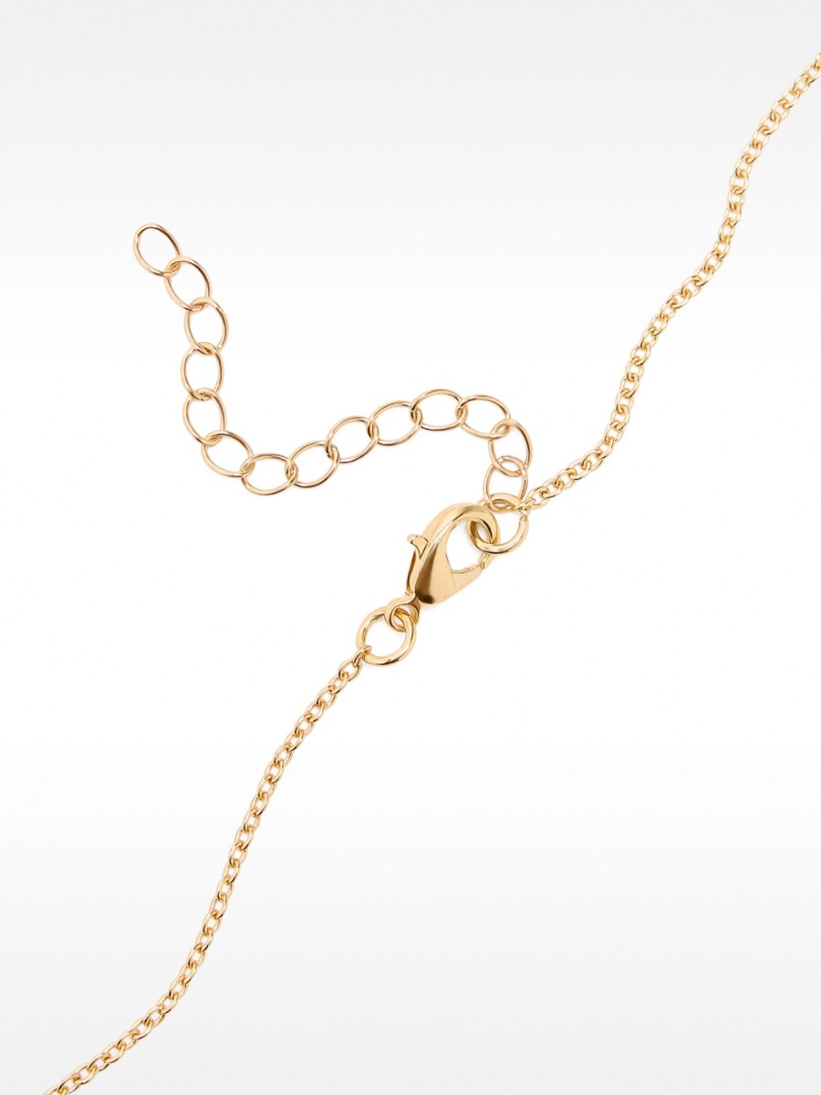 Collar Corto Con Circonitas dorado