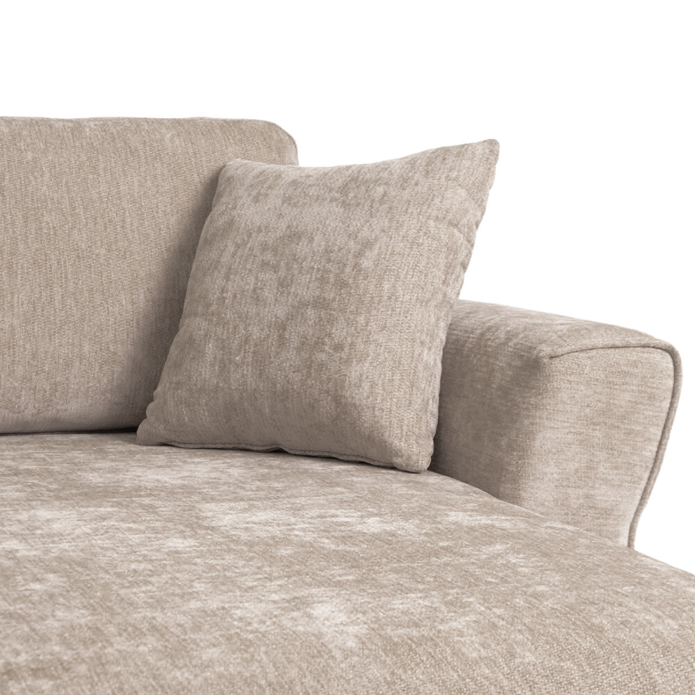 SOFÁ CAMA CHAISE/BAÚL TELA NATURAL-BEIGE BRISTOL BEIGE