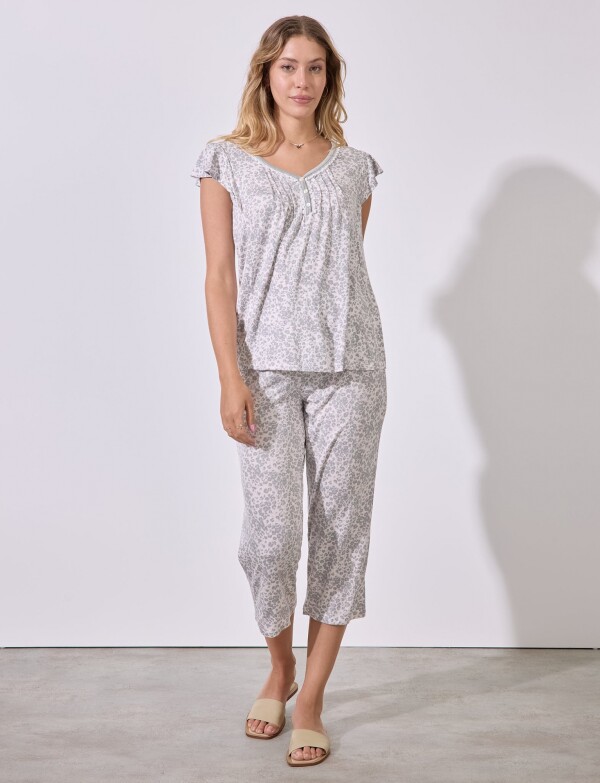 Set Remera & Capri MULTI/GRIS