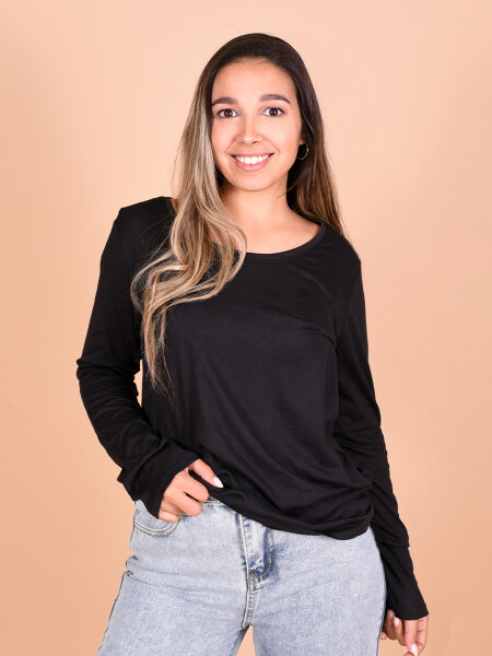 REMERA BASICA LUCILA NEGRO