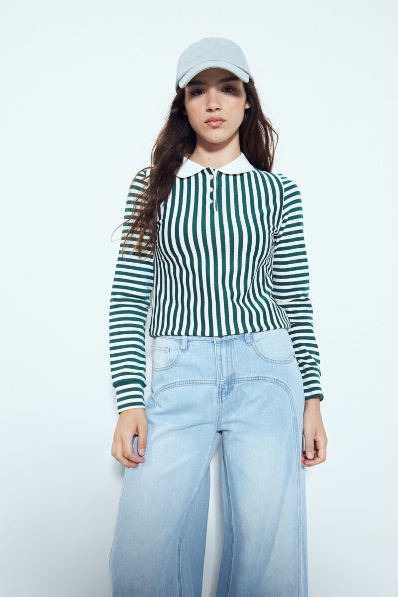 REMERA RUFINA - Verde Ingles 