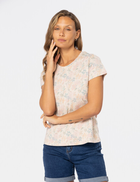 REMERA ESTAMPADA Beige