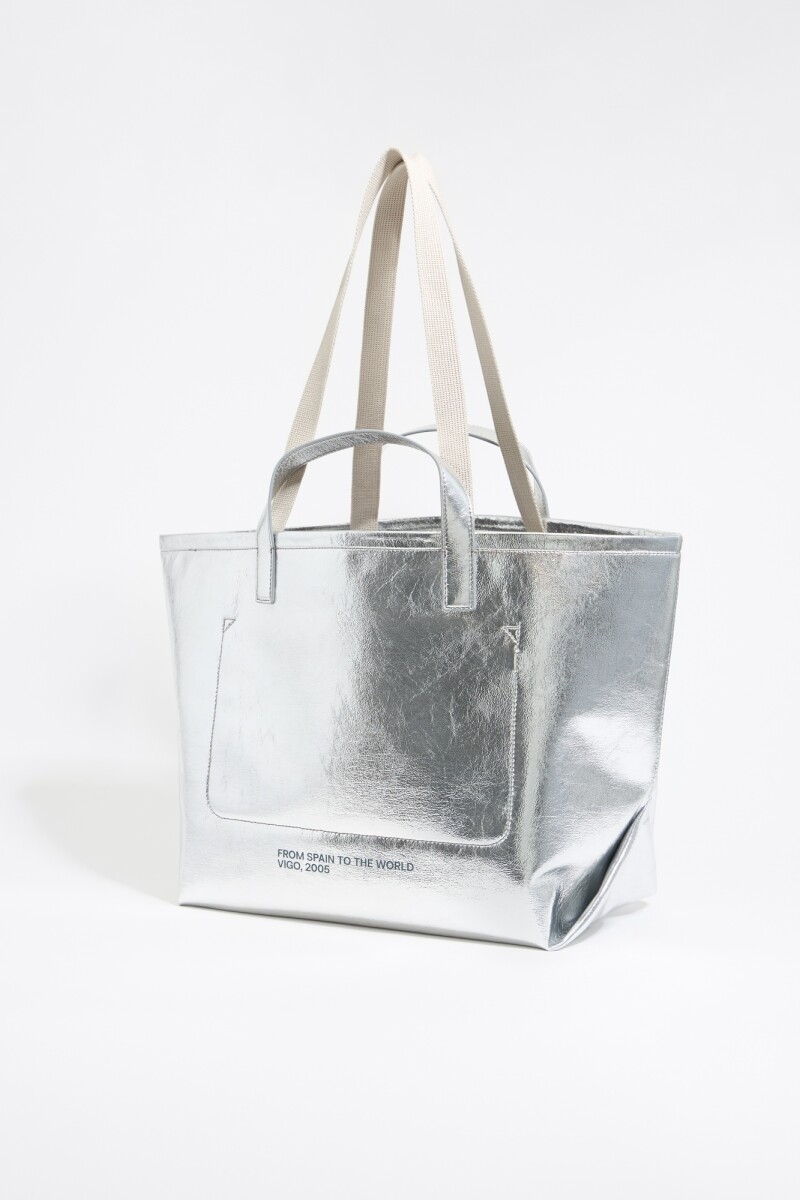 BOLSO SHOPPER Plata