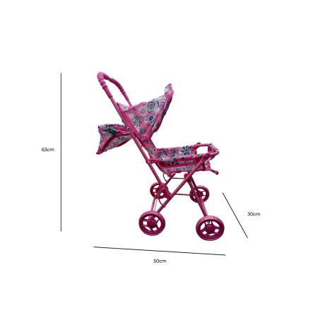 Coche De Muñecas Bebé Juguete 4 Ruedas Plegable Estampado