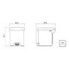 Papelera Basurero Tramontina con pedal Inox de 5 litros Papelera Basurero Tramontina con pedal Inox de 5 litros