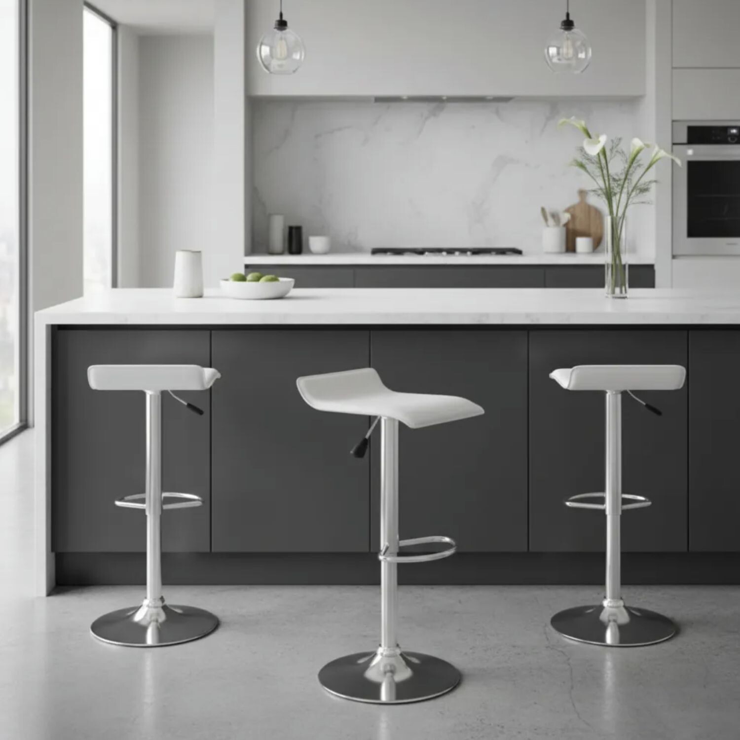Taburete Kira Pack 4 unidades Rectangular Para Bar Diseño Moderno ...