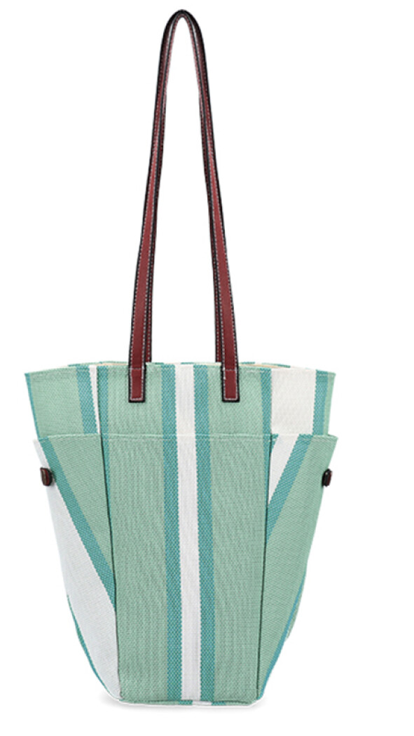 BOLSA MATERA AFRODITA VERDE AGUA Y BLANCO
