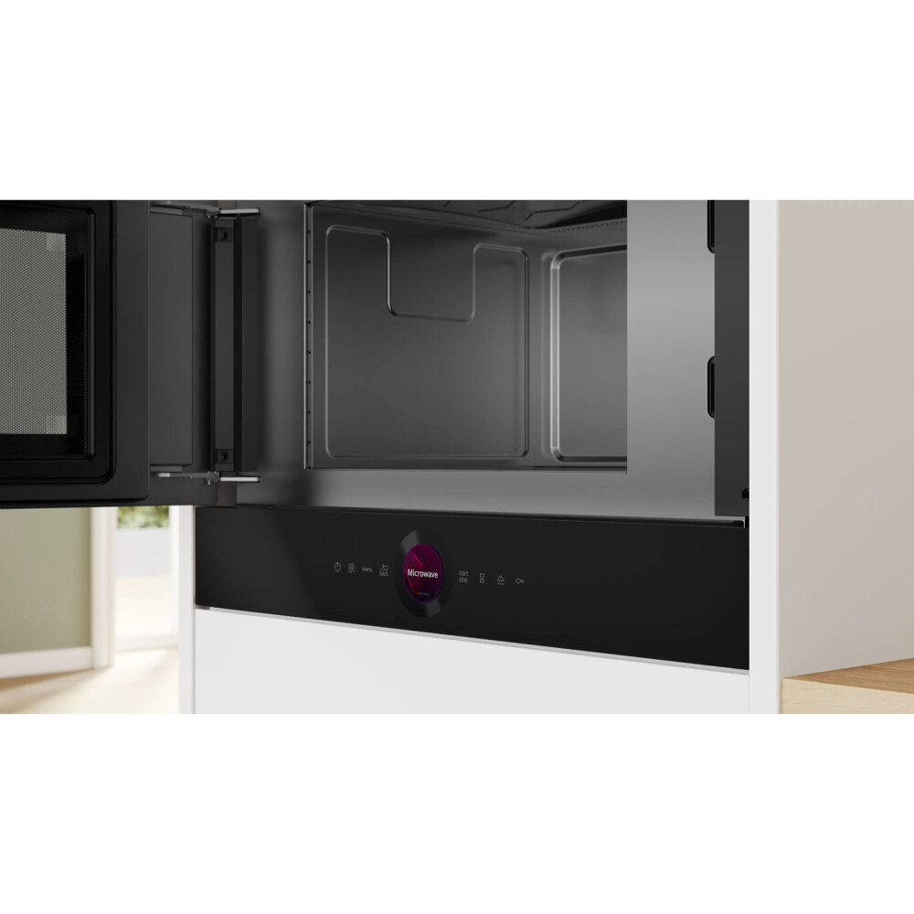 MICROONDAS DE EMPOTRAR 21-LITROS NEGRO BOSCH BFL7221B1 GOURMET