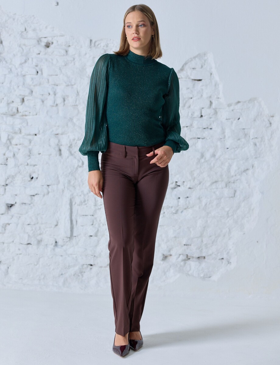 Pantalon De Vestir - Marron 