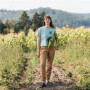 Polo Fjallraven Fjallblomster Logo T-shirt W Mujer Chalk White