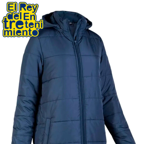 Campera Abrigo Topper Parka Imperm C/ Capucha Dama Azul Indigo