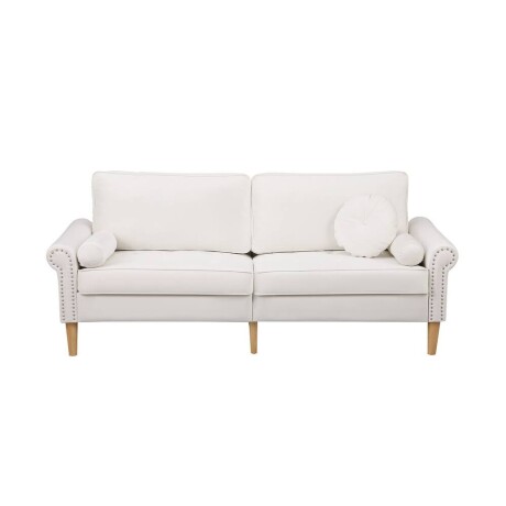 Sillón Sofá Florencia 3 cuerpos + Almohadones Blanco