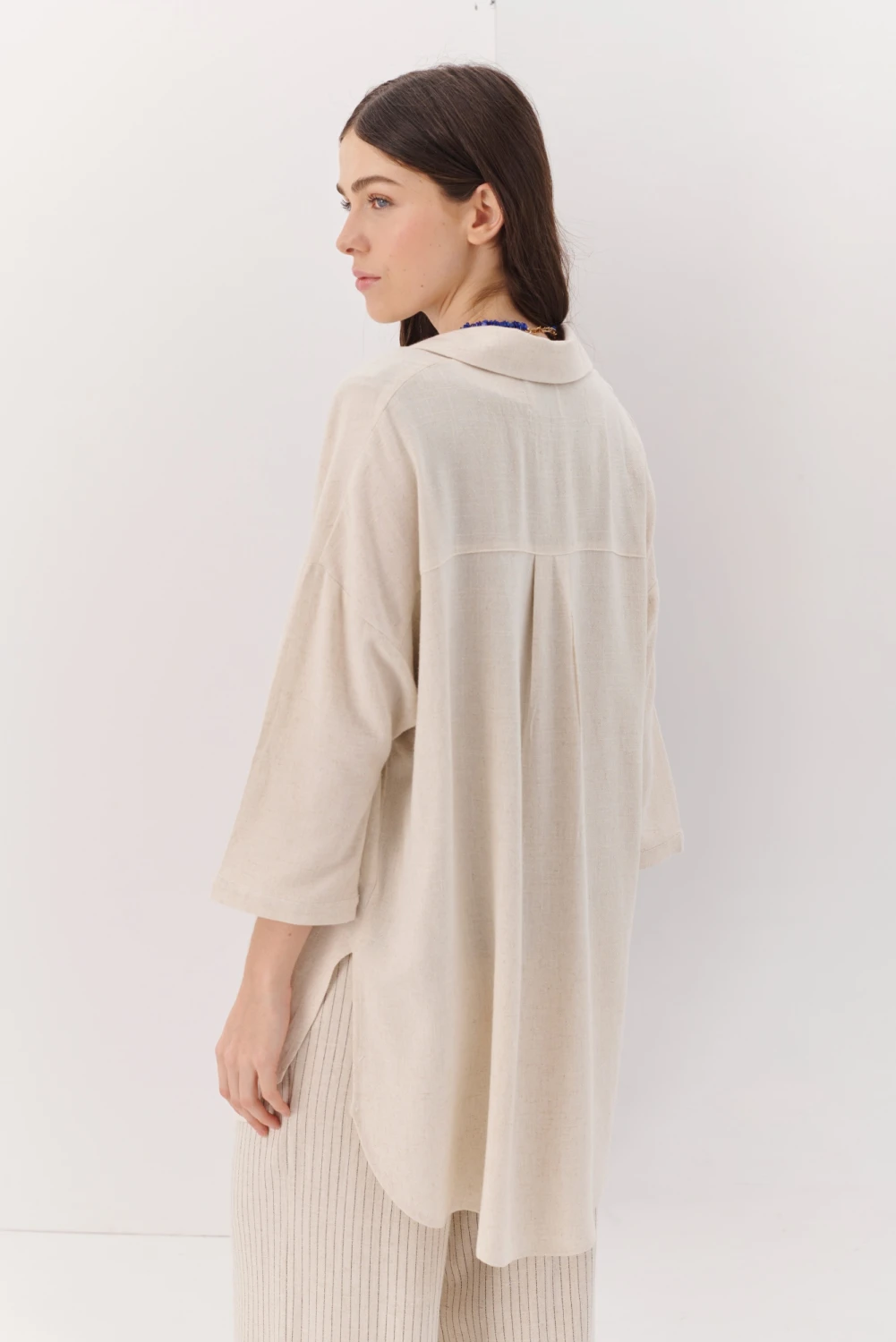 CHAQUETA LINO ATAR beige 2