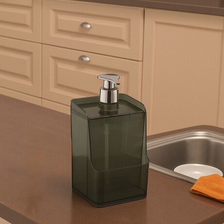 Dispensador de jabón líquido 500 ml NEGRO TRASLÚCIDO