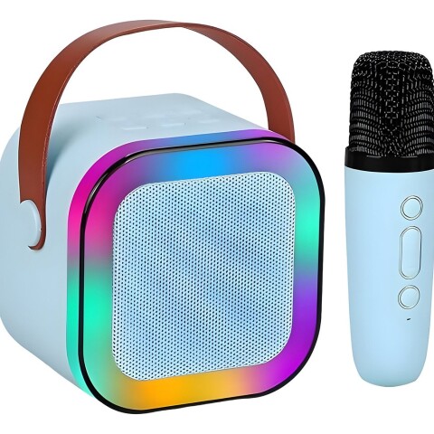 Parlante Karaoke Bluetooth Luces RGB Con Micrófono Portable® Variante Color Azul