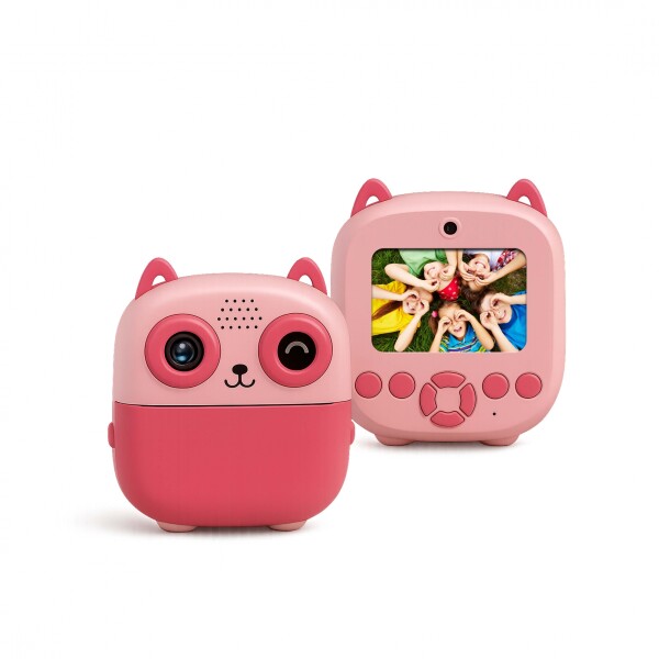 Camara De Fotos Buho Infantil Impresion Instantanea Polaroid Variante Color Rosa