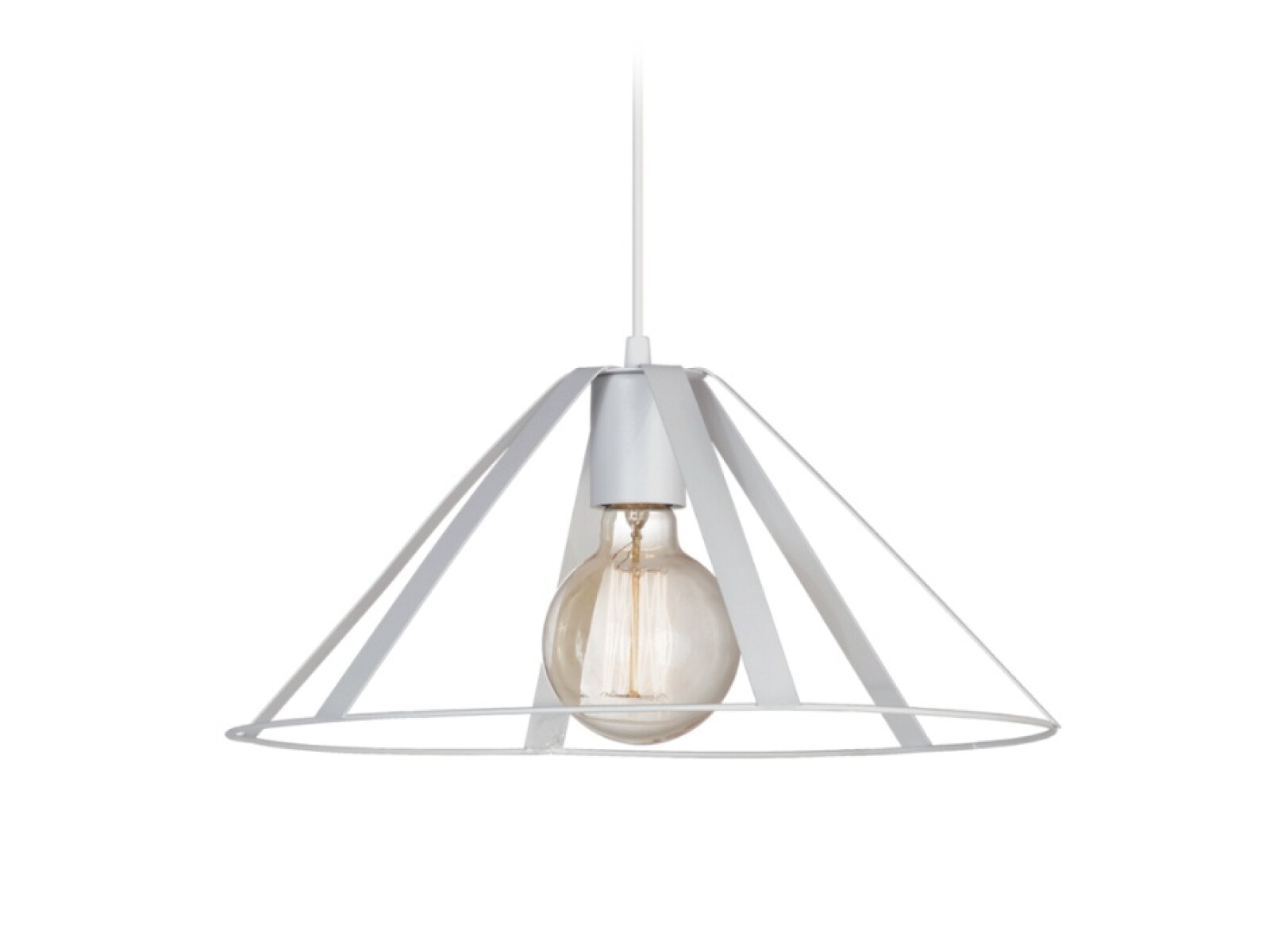 COLGANTE ESQUEL 1L CONICO BLANCO E27 