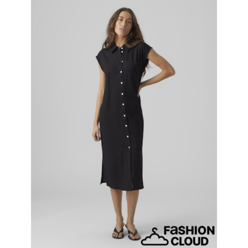VMMYMILO SL CALF SHIRT DRESS WVN GA BLACK