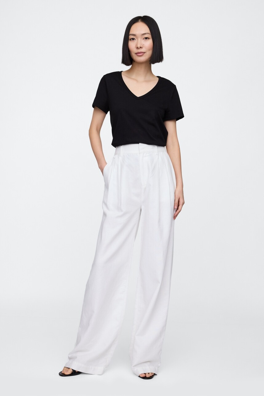 Remera Cuello V Mujer Navy Uniform