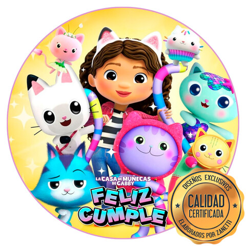 Lámina La Casa de Muñecas de Gabby Amarilla Red.