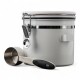 Recipiente Hermetico Ac Inox Para Granos Valv Co2 1.2lt Blanco