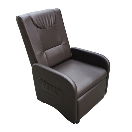 Poltrona Reclinable Sillón Sofá de 1 Cuerpo con Reposapiés Marrón