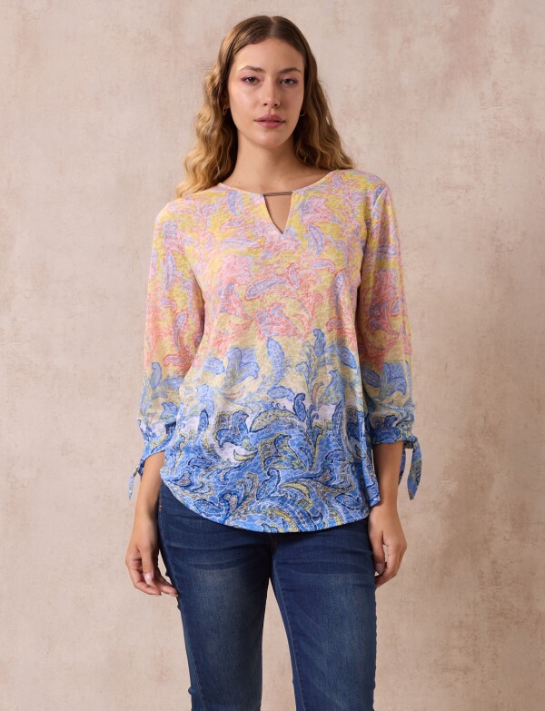 Blusa Printed MULTI/AMARILLO