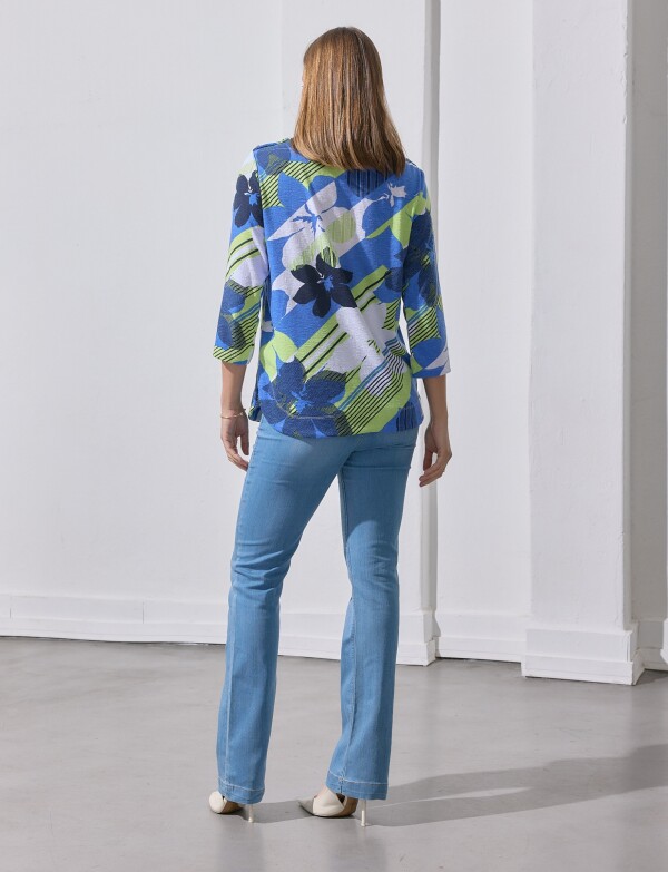 Blusa Printed MULTI/AZUL