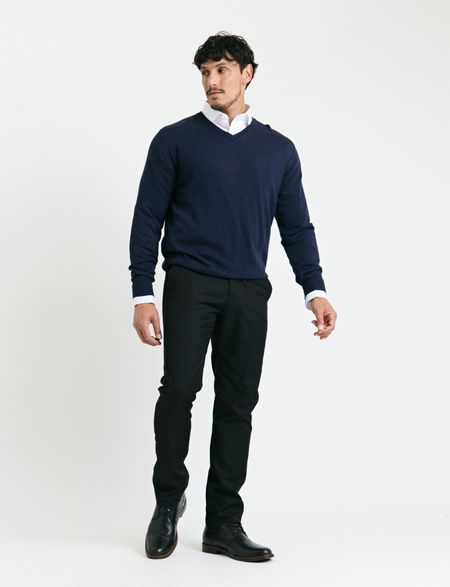 470985 SWEATER HARRINGTON LABEL Azul Oscuro
