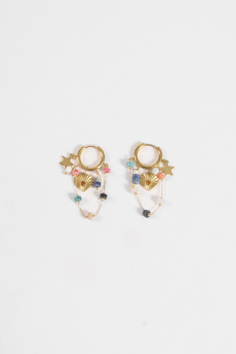 Aros acero mystic dorado