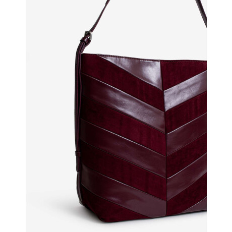 Cartera Formato Saca Texturada Rojo Burdeaux