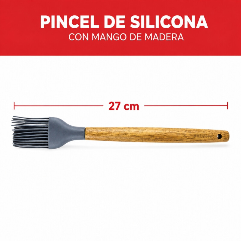 Pincel silicona 27 cm GRIS